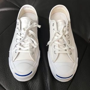 Converse White Leather Jack Purcell Vented Upper